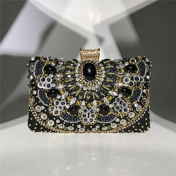 Western women bags 2 colors luxury handmade beaded dress handbag elegant retro heavy diamond dinner bag beaded sequined fashion handbags wholesale, White
Western women bags 2 colors luxury handmade beaded dress handbag elegant retro heavy diamond dinner bag beaded sequined fashion handbags wholesale, White