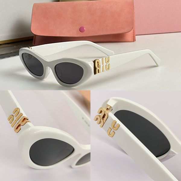 

Trendy Cool Cat Eye Acetate Oval Sunglasses SMU09YS Fashionable Men and Women with Metal Letter Symbol Oculos de sol on temples Multi Color Eyeglasses party concert