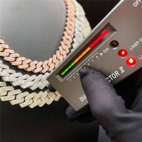 Hip Hop 15Mm Width 2 Rows Stone VVS Diamond Sterling Sier Moissanite Cuban Link Chain
Hip Hop 15Mm Width 2 Rows Stone VVS Diamond Sterling Sier Moissanite Cuban Link Chain