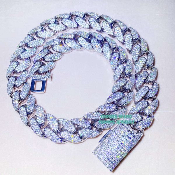 Iced Pass Tester Necklace 18Mm 3 Row Heavy Miami Moissanite Diamond Cuban Link 
Iced Pass Tester Necklace 18Mm 3 Row Heavy Miami Moissanite Diamond Cuban Link