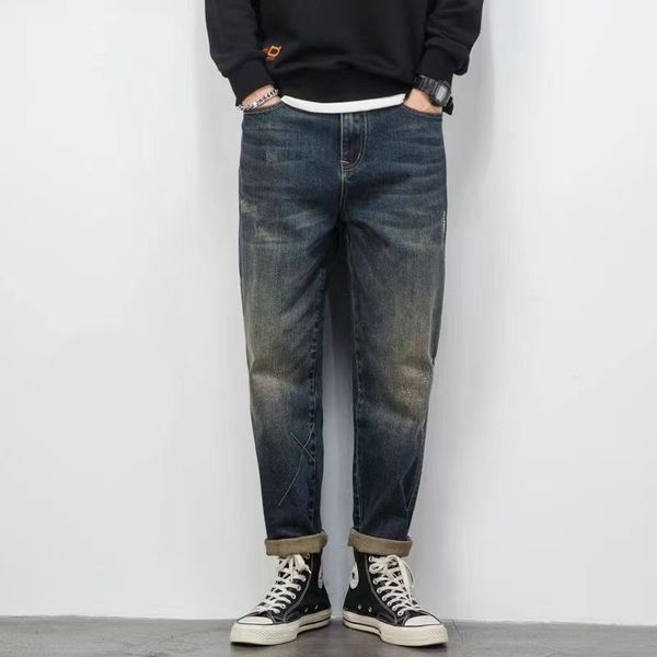 Heavy American jeans men loose stretch large size pants autumn winter new stone wash retro pants men 6, Darkcyan
Heavy American jeans men loose stretch large size pants autumn winter new stone wash retro pants men 6, Darkcyan