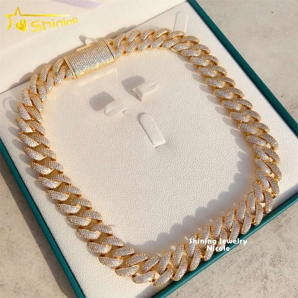 Hip Hop 18Mm Moissanite Link Men Iced Out Sier Cuban Chain Necklace
Hip Hop 18Mm Moissanite Link Men Iced Out Sier Cuban Chain Necklace