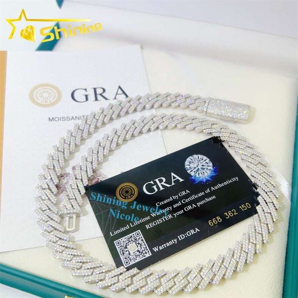 Hot Sale Wholesale Price Sterling Sier 10Mm 12Mm GRA Certificate Iced Out Moissanite Cuban Link Chain
Hot Sale Wholesale Price Sterling Sier 10Mm 12Mm GRA Certificate Iced Out Moissanite Cuban Link Chain