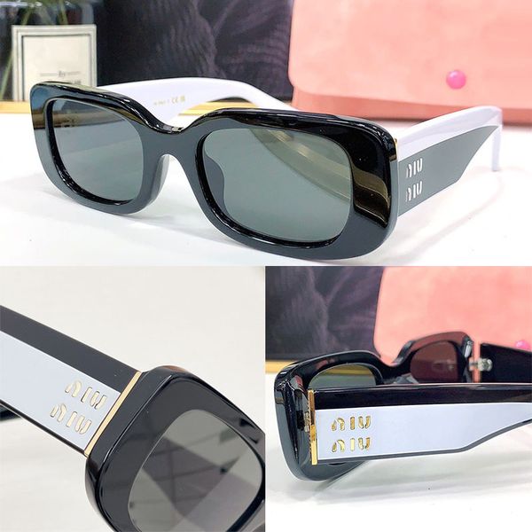 

Elegant and fashionable women s designer square sunglasses acetate frame color blocking mirror legs with the niuniu logo OMU08YS outdoor travel Lunettes de Soleil