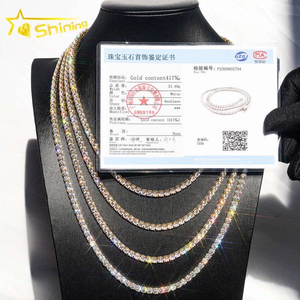 Hot Selling 3Mm 10K Solid Gold VVS Moissanite Hip Hop Jewelry Necklace Bracelet Men Tennis Chain
Hot Selling 3Mm 10K Solid Gold VVS Moissanite Hip Hop Jewelry Necklace Bracelet Men Tennis Chain