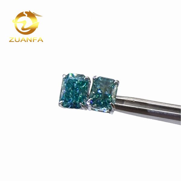Pass Diamond Tester Hot Sale Hip Hop Sterling Sier Radiant Cut Blue Green Moissanite Screw Back Stud Earrings
Pass Diamond Tester Hot Sale Hip Hop Sterling Sier Radiant Cut Blue Green Moissanite Screw Back Stud Earrings