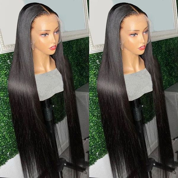 30 inch Long Silky Straight Heat Resistant Lace Frontal Wigs 13x1x4 Natural Black Glueless Pre Plucked Baby Hair Soft Synthetic HD Lace for Black Women Party Daily Use, Natural color
30 inch Long Silky Straight Heat Resistant Lace Frontal Wigs 13x1x4 Natural Black Glueless Pre Plucked Baby Hair Soft Synthetic HD Lace for Black Women Party Daily Use, Natural color