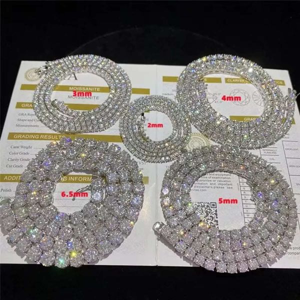 Hip Hop Iced Out Fine Jewelry Necklace Women Men Sterling Sier 2Mm 3Mm 4Mm 5Mm Moissanite Vvs Diamond Tennis Chain
Hip Hop Iced Out Fine Jewelry Necklace Women Men Sterling Sier 2Mm 3Mm 4Mm 5Mm Moissanite Vvs Diamond Tennis Chain
