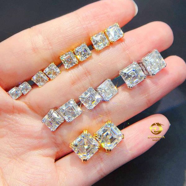 Bling Hip Hop Jewelry Diamond Vvs Moissanite Asscher Cut Stud Gold Plate Sterling Sier Jewellery Earring For Men
Bling Hip Hop Jewelry Diamond Vvs Moissanite Asscher Cut Stud Gold Plate Sterling Sier Jewellery Earring For Men