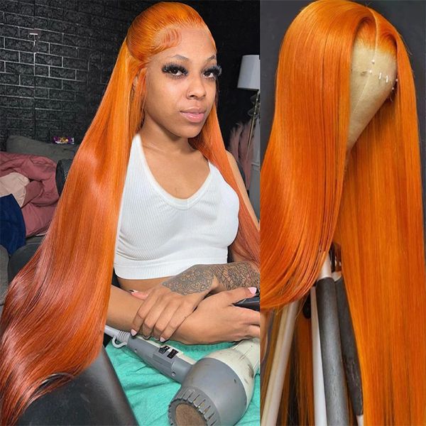 Orange Ginger Lace Front Wigs Human Hair Bone Straight Brazilian Lace Frontal Wigs Red/black/blonde /blue Transparent Lace Wig for Women al, Customize
Orange Ginger Lace Front Wigs Human Hair Bone Straight Brazilian Lace Frontal Wigs Red/black/blonde /blue Transparent Lace Wig for Women al, Customize