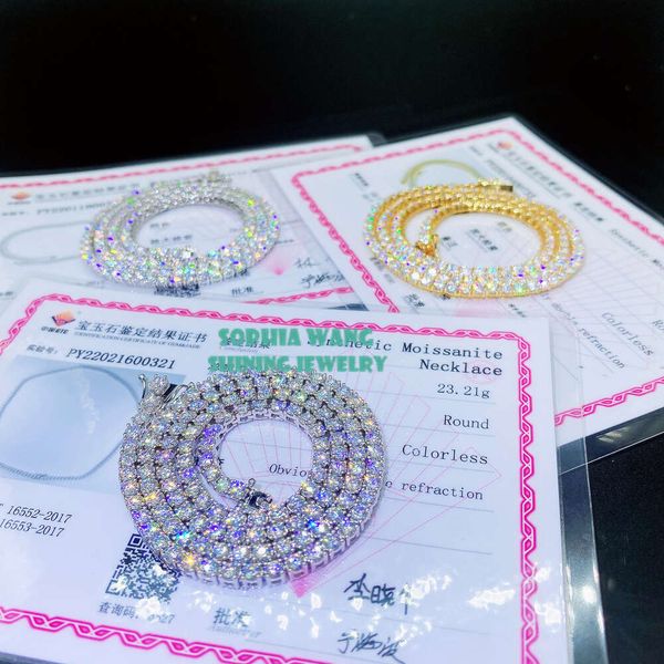 Women Gift Bling Necklace 10K Real Solid Gold D Color Vvs Moissanite Diamond 2Mm Tennis Chain
Women Gift Bling Necklace 10K Real Solid Gold D Color Vvs Moissanite Diamond 2Mm Tennis Chain