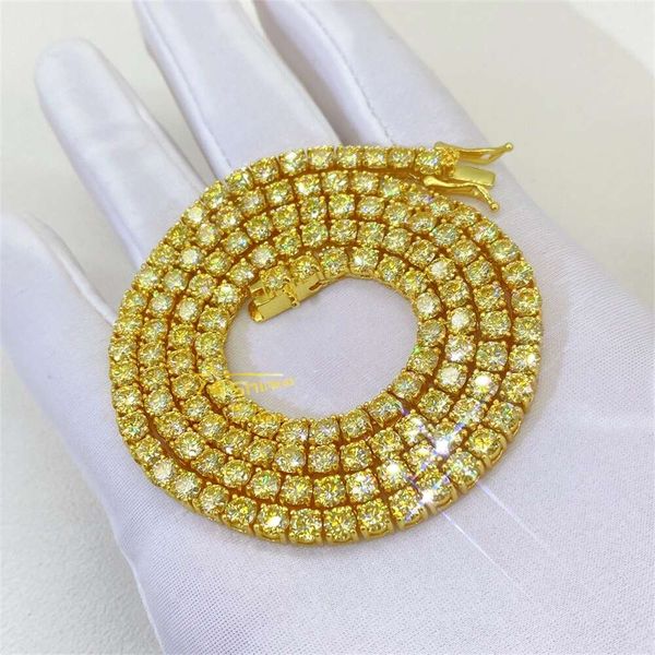 New Arrivals Hip Hop Jewelry Sier Gra Certified 3Mm Chain Yellow Gold Moissanite Tennis Necklace
New Arrivals Hip Hop Jewelry Sier Gra Certified 3Mm Chain Yellow Gold Moissanite Tennis Necklace