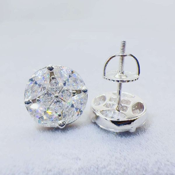 Custom Jewelry Sier 10Mm Round Earrings Marquise&Princess Cut Vvs Moissanite Diamond Iced Out Stud Earrings
Custom Jewelry Sier 10Mm Round Earrings Marquise&Princess Cut Vvs Moissanite Diamond Iced Out Stud Earrings