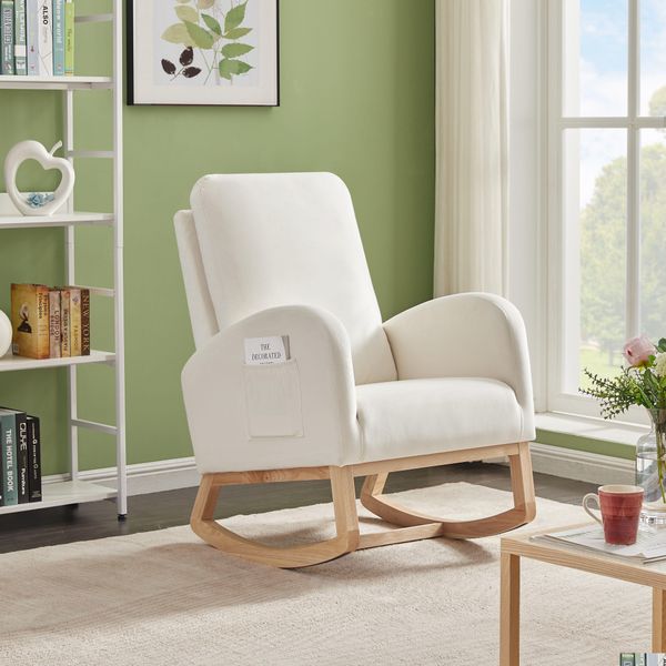 Room Living Furniture Rocking Chair Mid-Century Modern Armchair Upholstered Tall Back Accent Glider Rocker Beige Drop Delivery Home Ga Dhmdo
Room Living Furniture Rocking Chair Mid-Century Modern Armchair Upholstered Tall Back Accent Glider Rocker Beige Drop Delivery Home Ga Dhmdo