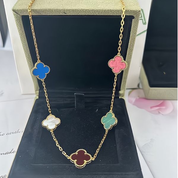 Vintage Fashion Five-Flower Natural Mother-Of-Pearl Womens Necklace 18k Gold Plated Dupe Designer Necklaces Best New With Box Wedding Anniversary Valentines Gift
Vintage Fashion Five-Flower Natural Mother-Of-Pearl Womens Necklace 18k Gold Plated Dupe Designer Necklaces Best New With Box Wedding Anniversary Valentines Gift