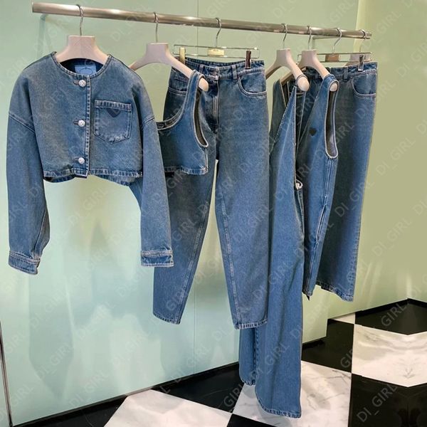 Women Denim Jackets Fashion Slim Vest Two-Piece Suit Spring Autumn with Letter Button Coat Jeans Dresses Denims Trousers -L di_girl Di_girl
Women Denim Jackets Fashion Slim Vest Two-Piece Suit Spring Autumn with Letter Button Coat Jeans Dresses Denims Trousers -L di_girl Di_girl