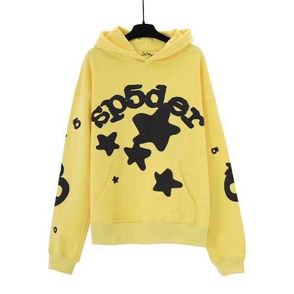 2023 Sp5der designer yellow hoodie men sweatshirt top quality sweat shirt youth pop fashion trend loose long-sleeved hoodie with print pant hoodie set man size S-XL
2023 Sp5der designer yellow hoodie men sweatshirt top quality sweat shirt youth pop fashion trend loose long-sleeved hoodie with print pant hoodie set man size S-XL