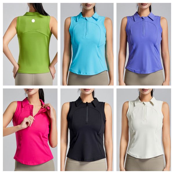 Lapel LU-1842 Sports Vest Womens Summer Running Outside to Wear A Nude Sleeveless Fitness Suit Top Set Training Yoga T-shirt, Rose red
Lapel LU-1842 Sports Vest Womens Summer Running Outside to Wear A Nude Sleeveless Fitness Suit Top Set Training Yoga T-shirt, Rose red