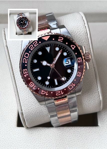 Classic Men's Mechanical Watch Black Ceramic dial 40mm 904L Stainless Steel Sapphire Night Glow Watch Montre de Luxe
Classic Men's Mechanical Watch Black Ceramic dial 40mm 904L Stainless Steel Sapphire Night Glow Watch Montre de Luxe