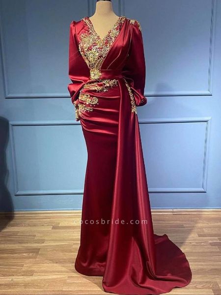 Red Prom Dress V Neck Long Sleeves Mermaid Beaded Lace Evening Formal Party Second Reception Birthday Engagement Gowns Dresses YD, Dark red
Red Prom Dress V Neck Long Sleeves Mermaid Beaded Lace Evening Formal Party Second Reception Birthday Engagement Gowns Dresses YD, Dark red