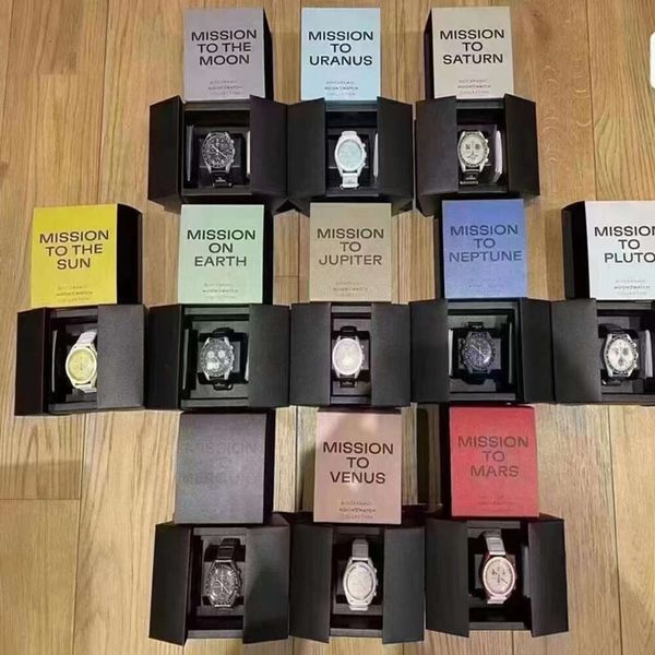 Omg Top Quality Moonswatch Luxury classic designer watch for men and women Hot Space Watch Moon Mercury Mission Lunar Landing Co branded Six Pin Timing Quartz Watch
Omg Top Quality Moonswatch Luxury classic designer watch for men and women Hot Space Watch Moon Mercury Mission Lunar Landing Co branded Six Pin Timing Quartz Watch