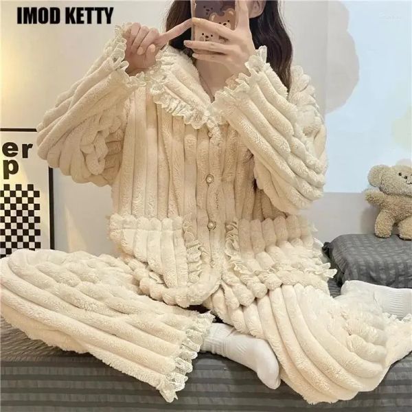 Women Womens Sleepwear Fleece Pama Thick Flannel Long Pamas Set For Girl 2023 Winter Warm Pyjamas Sets Coral Pijamas
Women Womens Sleepwear Fleece Pama Thick Flannel Long Pamas Set For Girl 2023 Winter Warm Pyjamas Sets Coral Pijamas