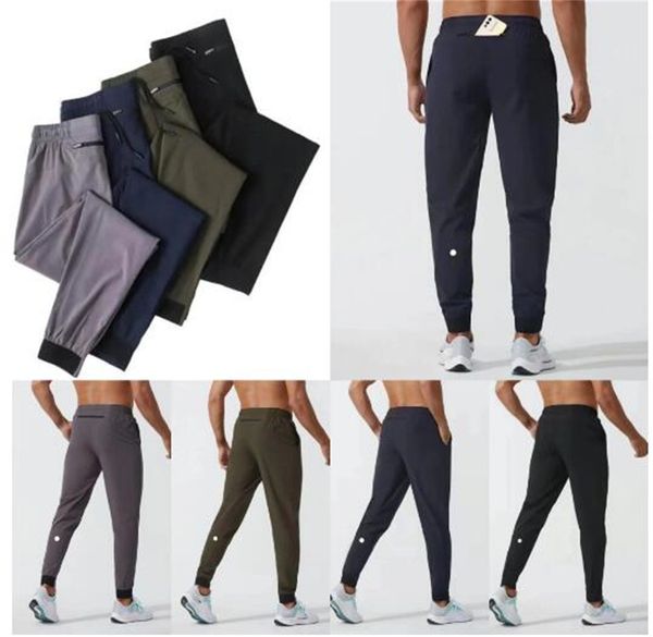 

LL-2023 Men's Jogger Lu Long Pants Sport Yoga Outfit Quick Dry Drawstring Gym Pockets Sweatpants Trousers Mens Casual Elastic Waist Fitness, #3