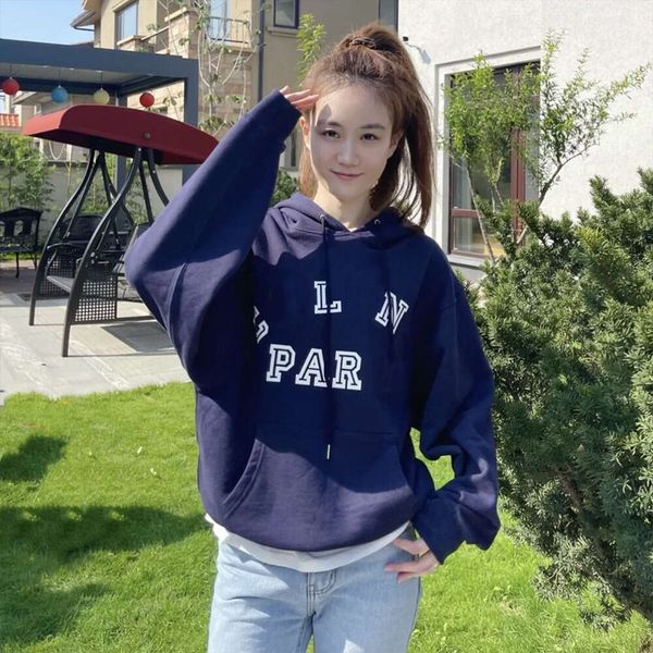 Woman Clothing 2023 Inter Korean Edition Printing Letter Navy Blue Plus Hooded Couple Versatile Sweater Casual Hooded Shirt
Woman Clothing 2023 Inter Korean Edition Printing Letter Navy Blue Plus Hooded Couple Versatile Sweater Casual Hooded Shirt