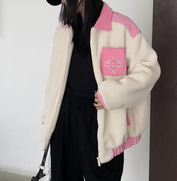 Women Corduroy Coat Fahsion Letters Embroidered Jackets Winter Woman Jacket Warm Outerwear -L, Pink
Women Corduroy Coat Fahsion Letters Embroidered Jackets Winter Woman Jacket Warm Outerwear -L, Pink