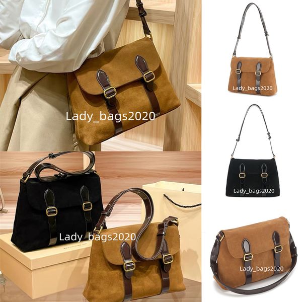 Postman Bag Suede Leather Bags Korea Niche Women — compare prices at CompareOffers