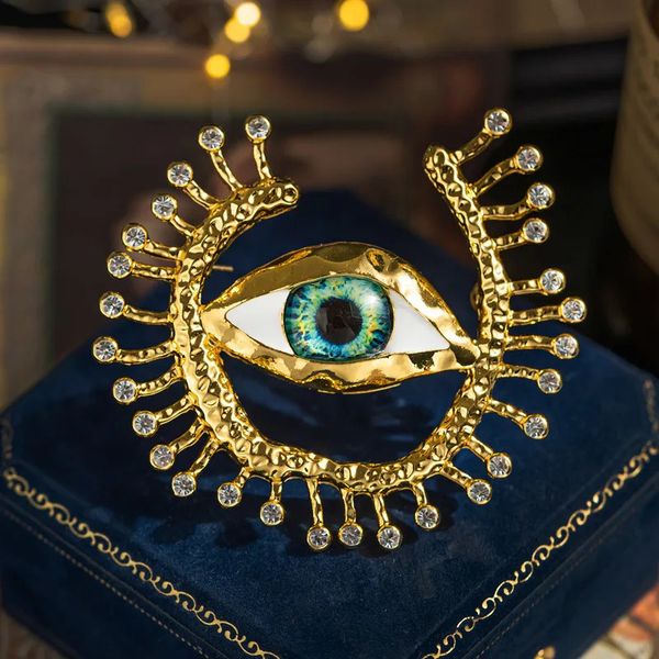 Brooches schiaparelli Devils Eye Neckle Asymmetric Earrings Eyes Nose Vintage Street Punk Hiphop Party Jewelry Set Upscale Holiday Gifts AA Z260701