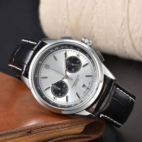 Designer Breit Watches Men's Luxury watches Top watch Timed men's leisure quartz five needle multifunctional waterproof luminous belt watch quartz watch
Designer Breit Watches Men's Luxury watches Top watch Timed men's leisure quartz five needle multifunctional waterproof luminous belt watch quartz watch