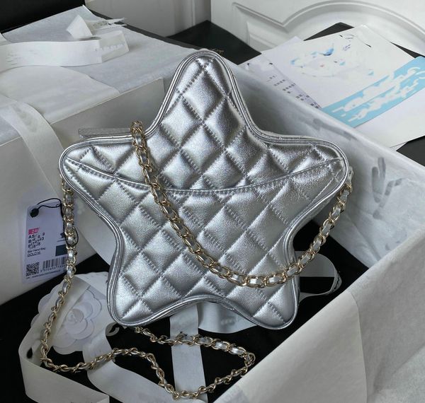 10A Mirror quality New calfskin Women Genuine Leather shoulder bags designer pentagram star chain bags luxury handbag zipper purse Wallet with box, Blue
10A Mirror quality New calfskin Women Genuine Leather shoulder bags designer pentagram star chain bags luxury handbag zipper purse Wallet with box, Blue