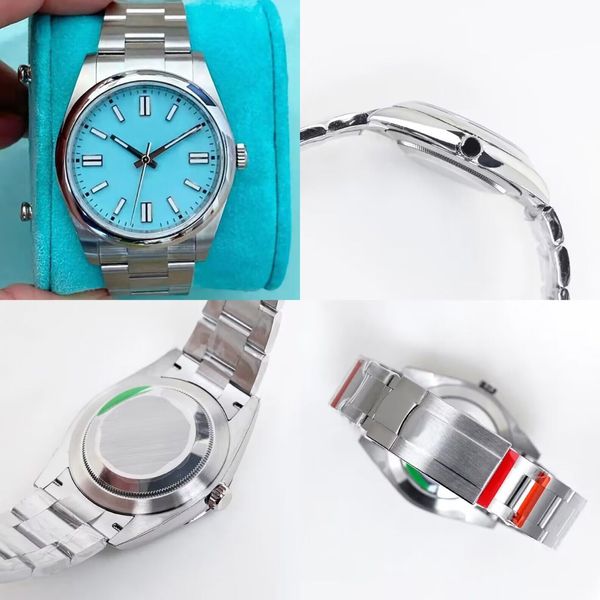 

Designer men's watch blue dial 36mm women's watch night light scratch resistant waterproof sapphire folding buckle fashionable 904L stainless steel Montre De Luxe lb