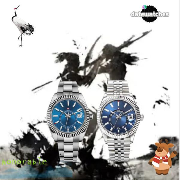 

AAAAA high-quality men's watch mechanical movement stainless steel dial 42mm double rotation date sapphire waterproof Montre De Luxe gift