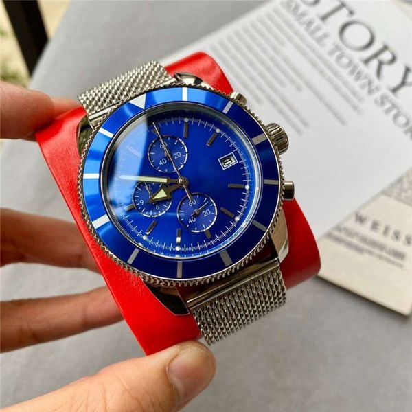 Designer Breit Watches Men's Luxury watches Top watch Quartz Watch Centennial Home Six Needle Fashion High end Sports Fashion Men's Quartz Watch Steel Band top quality
Designer Breit Watches Men's Luxury watches Top watch Quartz Watch Centennial Home Six Needle Fashion High end Sports Fashion Men's Quartz Watch Steel Band top quality