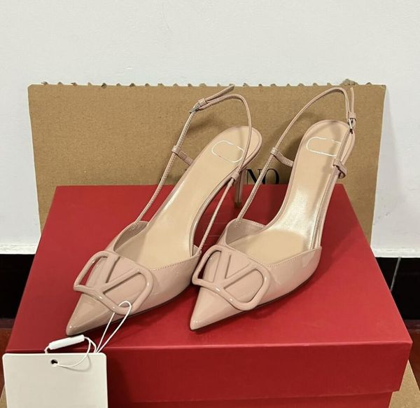 Women High Heels Pointed Sandals Classics Luxury Gold V-buckle Black Matte 6cm 8cm 10cm Thin Heels Shallow Shiny Drill Wedding Shoes with Red Dust Bag 35-44, 1_color
Women High Heels Pointed Sandals Classics Luxury Gold V-buckle Black Matte 6cm 8cm 10cm Thin Heels Shallow Shiny Drill Wedding Shoes with Red Dust Bag 35-44, 1_color