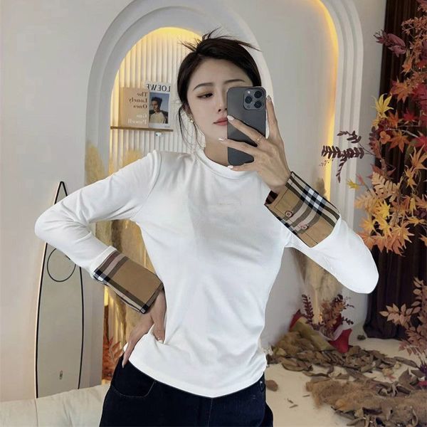 Designer Women T shirt tops Slim Cotton 100% Women Long sleeved for Female Thin black White Pure Tops Woman shirt clothing
Designer Women T shirt tops Slim Cotton 100% Women Long sleeved for Female Thin black White Pure Tops Woman shirt clothing