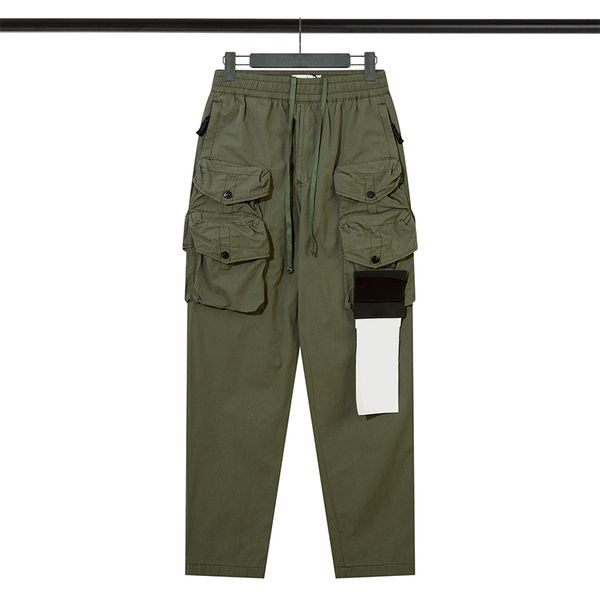 

mens cargo pant man designer cargos pants fashion sweatpant trousers work trouser topstoney high street hip hop casual multi-pockets loose straight overalls jogger, Army green-629#