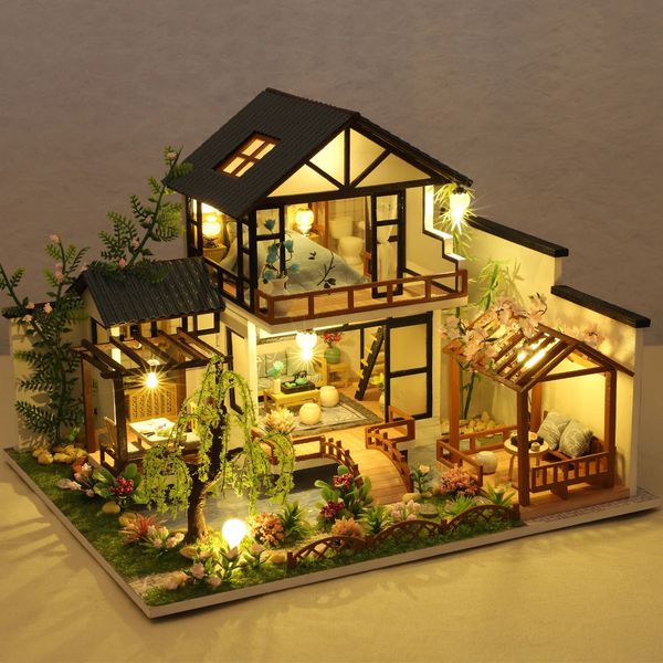 Other Toys Building Model Doll House 3D Puzzle Mini DIY Kit Production and Assembly of Room Home Bedroom Decoration with Furniture W 231218