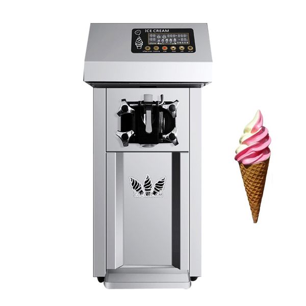 DHgate One Flavor Soft Ice Cream Machine Stainless Steel Sweet Cone Production Machine Commercial Home Ice Cream Maker 110V 220V listed by DHgate