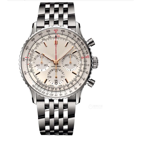 

Designer Breit Watches Men's Luxury watches Top watch Swiss men's century old six needle quartz steel belt business chronograph watch watches fashion accessories