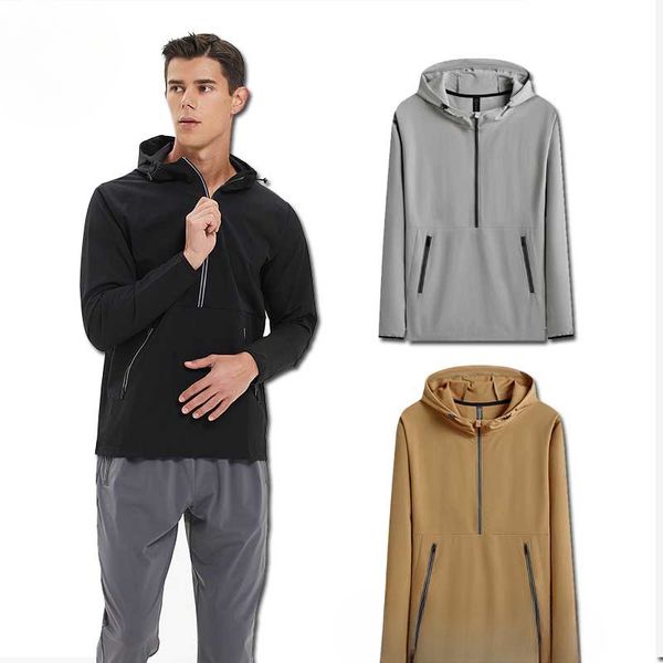 LU Quick Drying Polo Sweater Men Half Zipper Hoodie Jacket Fall Sports Jogging Yoga Shirts Loose Basketball Training Suit Outdoor Running Windproof Top, Black
LU Quick Drying Polo Sweater Men Half Zipper Hoodie Jacket Fall Sports Jogging Yoga Shirts Loose Basketball Training Suit Outdoor Running Windproof Top, Black
