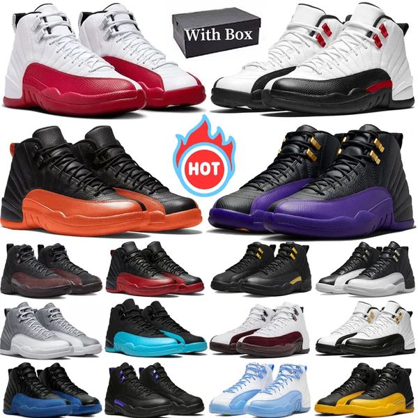With box Jumpman 12 Mens Basketball Shoes 12s Cherry Red Taxi Brilliant Orange Purple University Blue Flu Royal Playoffs Dark Grey Men Trainers Sports Sneakers 40-47, 26
With box Jumpman 12 Mens Basketball Shoes 12s Cherry Red Taxi Brilliant Orange Purple University Blue Flu Royal Playoffs Dark Grey Men Trainers Sports Sneakers 40-47, 26
