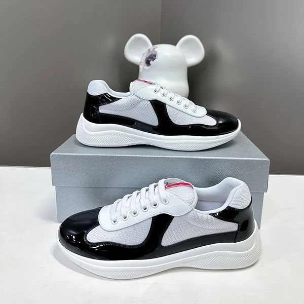 Americas Cup Sneakers Leather Trainer Patent Flat Black Blue Mesh Nylon Casual Shoes Panelled Trainers Breathable NO53 with Boxs, Red
Americas Cup Sneakers Leather Trainer Patent Flat Black Blue Mesh Nylon Casual Shoes Panelled Trainers Breathable NO53 with Boxs, Red