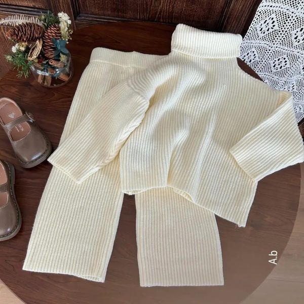 Autumn Winter Child Girls Clothes 2PCS Set Baby Solid Versatile Turtleneck Sweaterbaby Knitted Wool Pants 231220, As picture
Autumn Winter Child Girls Clothes 2PCS Set Baby Solid Versatile Turtleneck Sweaterbaby Knitted Wool Pants 231220, As picture