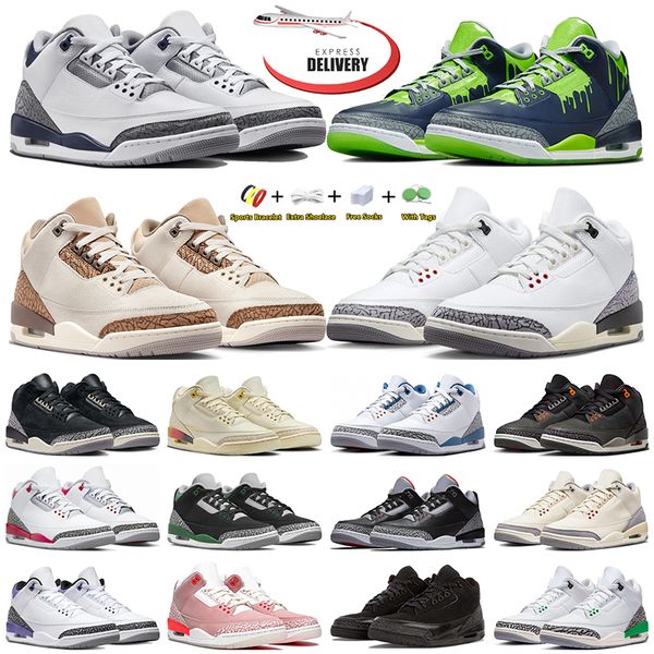 Jumpman 3 3s Mens Basketball Shoes Hugo Palomino Lucky Green Eminem x Shady PE Black Gold Fire Red UNC Racer Blue Pine Green Fear Men Women Trainers Sports Sneakers, Color#45
Jumpman 3 3s Mens Basketball Shoes Hugo Palomino Lucky Green Eminem x Shady PE Black Gold Fire Red UNC Racer Blue Pine Green Fear Men Women Trainers Sports Sneakers, Color#45