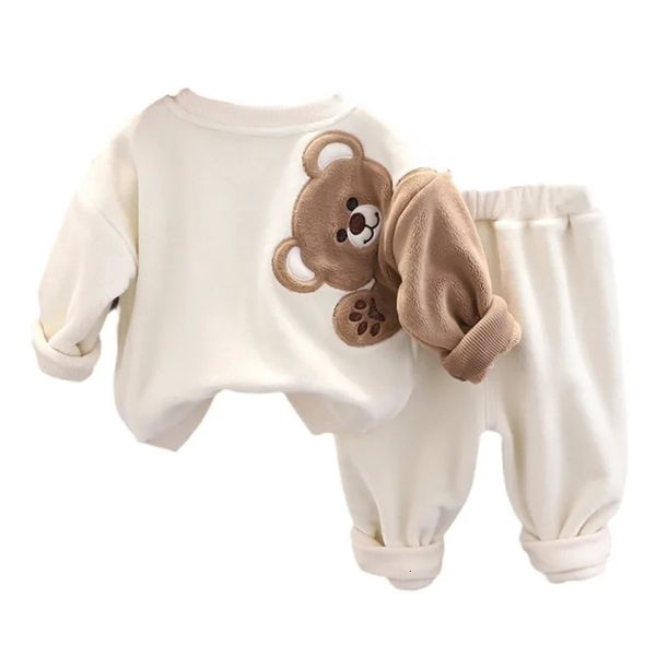 Winter Baby Clothes Suit Boys Clothing Children Girls Thicken Warm Tshirt Pants 2pcsset Toddler Casual Costume Kids Tracksuits 231220, Beige
Winter Baby Clothes Suit Boys Clothing Children Girls Thicken Warm Tshirt Pants 2pcsset Toddler Casual Costume Kids Tracksuits 231220, Beige