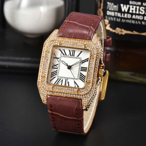 

Designer Carti's Watches Fashion Luxury Watch Classic watches Square Watch Full Sky Star Belt with Diamonds for Men Roman Scale Full Sky Star Fashion Quartz watch 9PWY