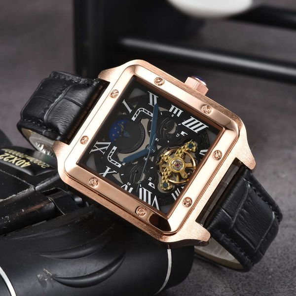 Designer Carti's Watches Fashion Luxury Watch Classic watches 2023 men's square hollow tourbillon automatic mechanical leisure business watch luxury watches
Designer Carti's Watches Fashion Luxury Watch Classic watches 2023 men's square hollow tourbillon automatic mechanical leisure business watch luxury watches
